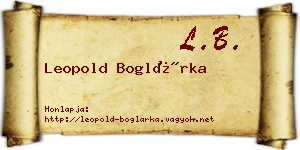 Leopold Boglárka névjegykártya