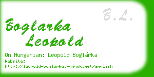 boglarka leopold business card